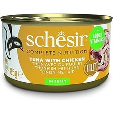 Nacario Schesir Yetişkin Konservesi 85 gr Ton Balıklı + Tavuk Etli