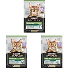 Nacario Plan Sterilised Kısırlaştırılmış Kediler Için Hindili Yaş Mama 85 Gram (3 Paketi)