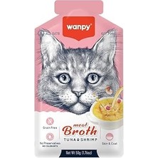 Nacario Wanpy Kediler Için Karidesli Ton Balığı Eti Çorbası 50G Tekli