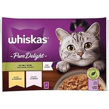 Nacario Whiskas Pouch Pure Delight Jöle Içinde Tavuklu Somonlu Yetişkin Konservesi 4X85 gr