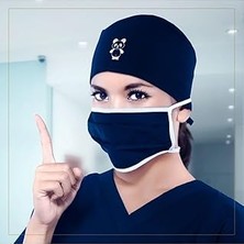 Nacario Özel Tasarım Panda Bone - Doktor Hemşire Bonesi Cerrahi Bone Hastane Bonesi