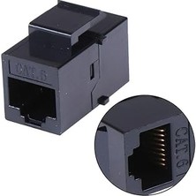 Nacario Lunati̇c 25454 RJ45 Cat6 Di̇şi̇/di̇şi̇ 8p-8c Ara Kapli̇n Coupler Adaptör Si̇yah