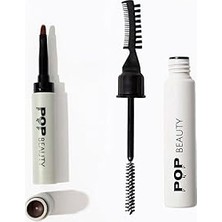 Nacario Pop Beauty Kaş Sabitleyici Şekillendirici & Kaş Pomadı, 2'li Kaş Bakım Seti Brown