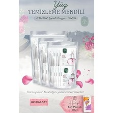 Nacario Mistik Gül Suyu 90'lı Yüz Temizleme Mendili Pamuk Hediyeli