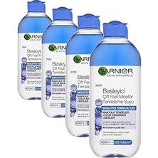 Nacario Skin Naturals Besleyici Çift Fazlı Micellar Temizleme Suyu (400 Ml) (4 Paketi)