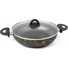 Nacario Papilla Desert Sunday 26 cm Karnıyarık Pilav Tenceresi - Siyah Zemin Üzeri Gold Izmir Desenli Ya