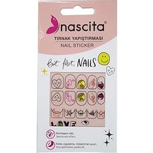 Nacario Emoji Desenli Tırnak Stickerı - 28