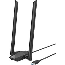 Nacario Tenda U18A Wi-Fi 6 Adaptör USB 3.0, AX1800 Çift Bantlı Wireless Adaptör, 1201MBPS 5ghz, 574MBPS 2.4
