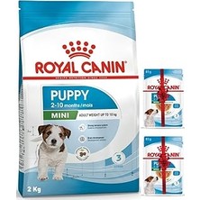 Nacario Mini Puppy Küçük Irk Yavru 2 kg + 2 Adet 85 gr Pouch Konserve Yaş Mama Hed
