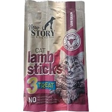 Nacario New Story Ödül Maması, Kuzu Etli Stick, 3'lü Paket, Yumuşak, Yetişkin Kediler Için