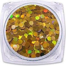 Nacario Epoksi Süsleme Glitter Yuvarlak Gold Pul 5gr