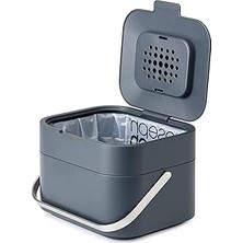 Nacario Joseph Joseph 30015 Stack 4 Organik Atık Kabı, Plastik, 23,5 x 19,7 x 16,1 Cm, Grafit, 23.5X19.7X16