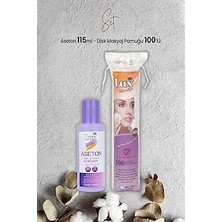 Nacario Lux Aseton 115 ml Disk Makyaj Pamuğu 100'LÜ