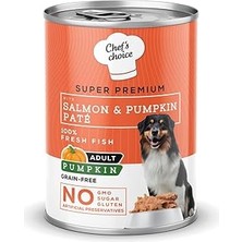 Nacario Chef's Choice Yetişkin Köpekler Için, Tahılsız, Hipoalerjenik, Somon Balıklı Balkabaklı Ezme, 40