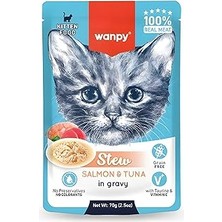 Nacario Wanpy Pouch Somonlu Ton Balıklı Yaş 70GR x 10 Adet