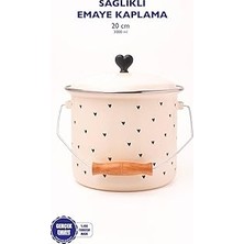 Nacario Black Cupid Desenli Emaye Yoğurt/bakliyat Bakracı (20 Cm-3 Litre-Tüm Ocaklarla Uyumlu)