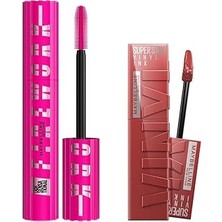 Nacario New York Lash Sensational Firework Maskara & Super Stay Vinyl Ink Uzun Süre Kalıcı Likit