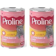 Nacario Proline Tavuklu Ciğerli Pate Yetişkin Konservesi 395 gr 2li Paket