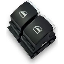 Nacario VASS41 Sol Ön Kapı Cam Düğmesi Çiftli Kromlu 5K3959857A Seat Ibiza 2013-2017