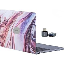 Nacario Mcstorey Macbook Air M1 Kılıf A2337 Uyumlu 13 Inç Mermer Desenli Hard Case A2179 A1932 Sert Kapak K