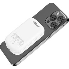 Nacario Celly Magsafe Teknolojisiyle Uyumlu 10W 10.000 Mah Beyaz, Aynı Zamanda Usb-C Kablosuyla C