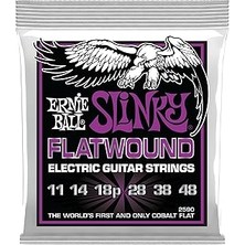 Nacario Ernie Ball Power Slinky Flatwound Elektro Gitar Telleri 11-48 Ayar (P02590)