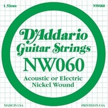 Nacario Daddario NW060 Elektro Akustik Tek Tel, 5li Paket, (Kalin Mi),