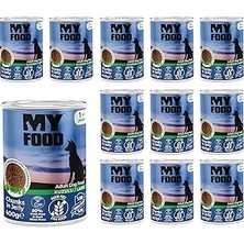 Nacario Myfood Yetişkin Kuzulu Jöleli Konserve Mama 400 gr x 12 Adet