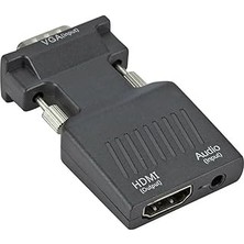 Nacario VGA To HDMI Adaptörü 1080P Full Hd HDMI Dönüştürücü