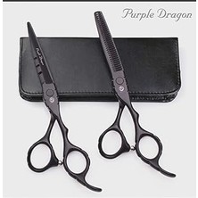 Nacario Purple Dragon Profesyonel 6 Inch~17 cm Berber Kuaför Makas Seti (Düz Ara Makas)