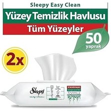 Nacario Sleepy Easy Clean Yüzey Temizlik Havlusu, 50'li x 2 Adet