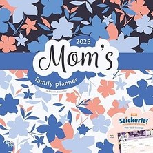 Nacario Mom's Planner 2025 12 x 24 Inch Monthly Square Wall Calendar Matte Paper And Sticker Sheet P