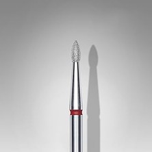 Nacario Staleks Elmas Manikür Freze Ucu Damla Model Kırmızı 4mm FA60R018-4