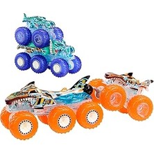 Nacario Trucks Toy Truck & Big Rig Multipack, 1:64 Ölçekli Mega-Wrex & Tiger Shark ile E