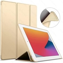 Nacario Ipad 8. Nesil 10.2" Kılıf Arkası Silikon Case A2270 A2428 A2429 A2430 Gold