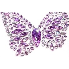 Nacario Kristal Işıltılı Yüz Vücut Taşları Mor Düş