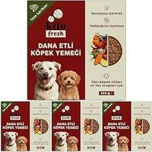 Nacario Kito Fresh Dana Etli YEMEĞI%100 Taze Içerikli Mama 250 gr (4 Paketi)