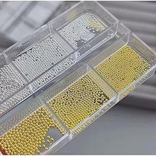 Nacario Fontenay Havyar Tırnak Taş Süsleme Nail Boncukları Gold Silver Renkli
