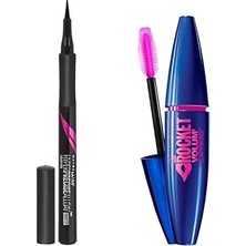 Nacario New York Volum' Express Rocket Ekstra Siyah Maskara + Hyper Precise All Day Eyeliner 701