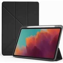 Nacario Happy Galaxy Tab A11 8.7" X130 Akıllı Kılıf, Kalem Bölmeli Lansman Antrasi
