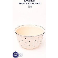 Nacario Black Cupid Emaye Karıştırma Salata Kabı 24CM 4 Litre (Ocağa Da Koyulabilir)