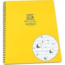 Nacario Rite In The Rain Universal Maxi Notebook Side Spiral Bound Beyaz/sarı (Size 8.5 x 11)