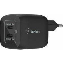 Nacario Belkin Çift Usb-C Duvar Şarj 45W, Iphone 14, 13, 12, Pro, Max, Ipad 12.9, 11, Macboo