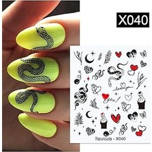 Nacario Tırnakmania Su Transferli Nail Sticker X040 (49831-40) 3902