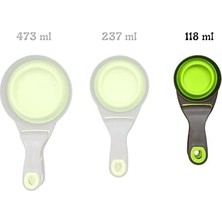 Nacario Snapscoop Mandalı Katlanan Silikon Pet Mama Kepçesi, Çok Renkli (118 Ml)