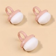 Nacario 3 Adet Mini Yüzük Tırnak Toz Temizleme Fırçası Pembe