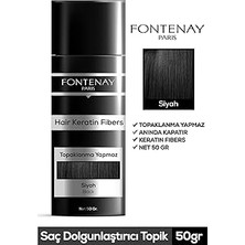 Nacario Fontenay Saç Dolgunlaştırıcı Keratin Fibers Siyah Topik Saç Tozu 50GR Siyah