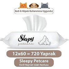 Nacario Sleepy Petcare Evcil Hayvan Islak Havlusu 12X60 Yaprak