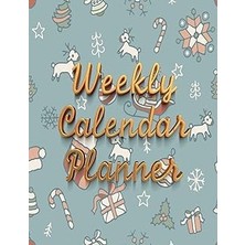 Nacario Weekly Calendar Planner - 70 Weeks - (8.5 x 11) - Christmas Design, Gold Letters: Multi-Color Chris