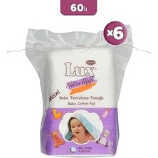 Nacario Lux Kare Bebe Temizleme Pamuğu 60' Lı x 6